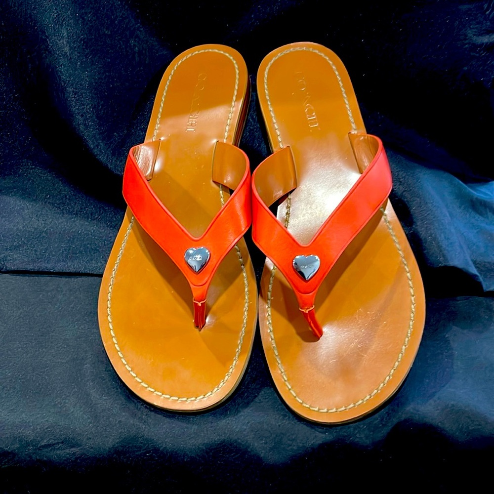 Coach leather sandals